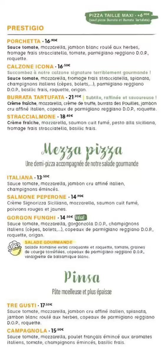 La carte à emporter