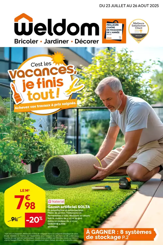 Catalogue Weldom à Monthyon | C’est les vacances, je finis tout ! | 2025-07-23T00:00:00.000Z - 2025-08-26T00:00:00.000Z