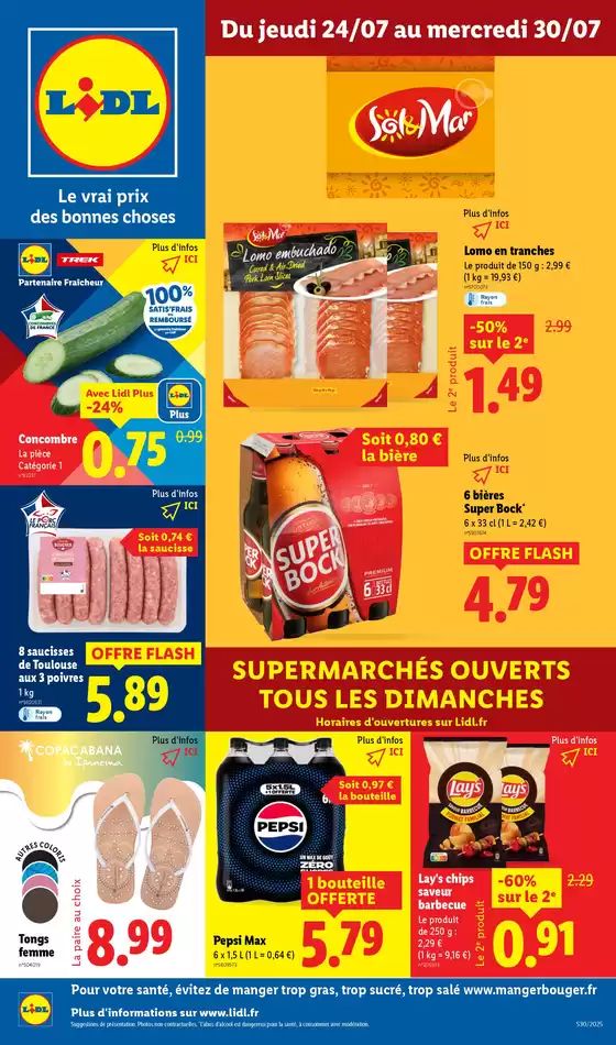 Catalogue Lidl à Caudry | Laissez-vous emporter par les saveurs de l'Espagne avec la gamme Sol & Mar chez Lidl ! | 2025-07-24T00:00:00.000Z - 2025-07-30T00:00:00.000Z