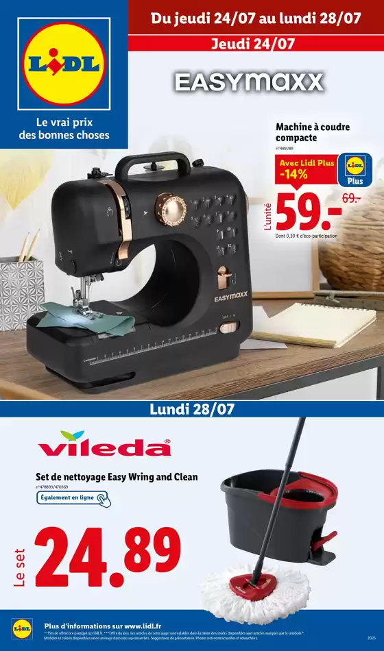 Catalogue Lidl à Bayeux | Profitez des ventes Lidl et découvrez des produits sport, pour la cuisine et la maison ! | 2025-07-24T00:00:00.000Z - 2025-07-28T00:00:00.000Z