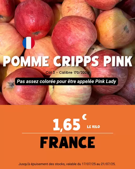 Pleins de bons produits sont à sauver du gaspillage alimentaire : concombres bio, pommes cripps pink, melons et prunes !