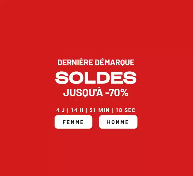DERNIÈRE DÉMARQUE SOLDES JUSQU'À -70%