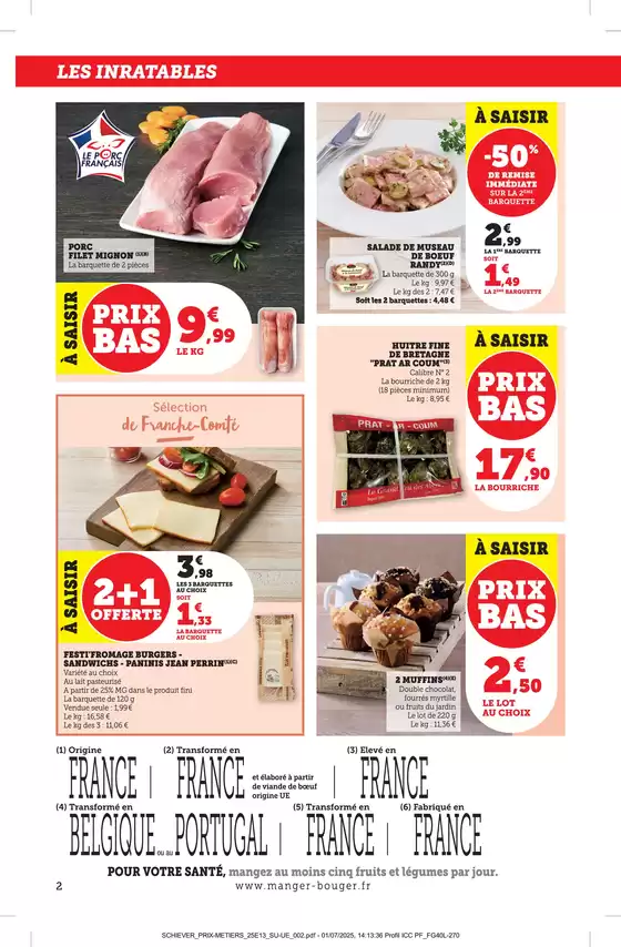 LES PRIX BAS !
