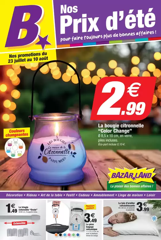 Catalogue Bazarland à Les Menuires | Nos prix d'été | 2025-07-23T00:00:00.000Z - 2025-08-10T00:00:00.000Z