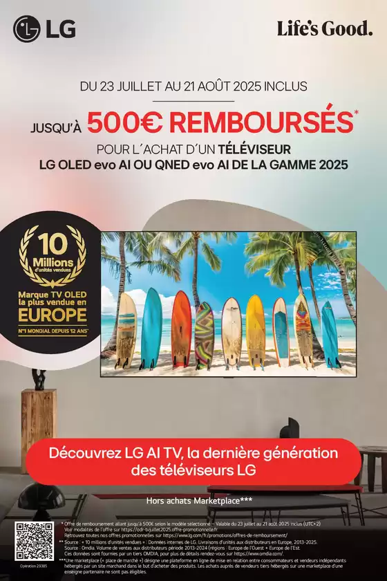 Jusqu'à 500€ remboursés