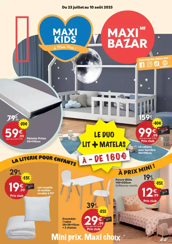 Catalogue Maxi Bazar à Chantonnay | Catalogue Maxi Bazar | 2025-07-23T00:00:00.000Z - 2025-08-10T00:00:00.000Z