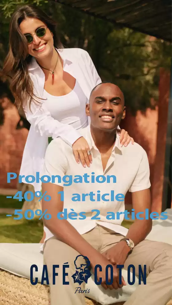 Prolongation -40% 1 article -50% dès 2 articles