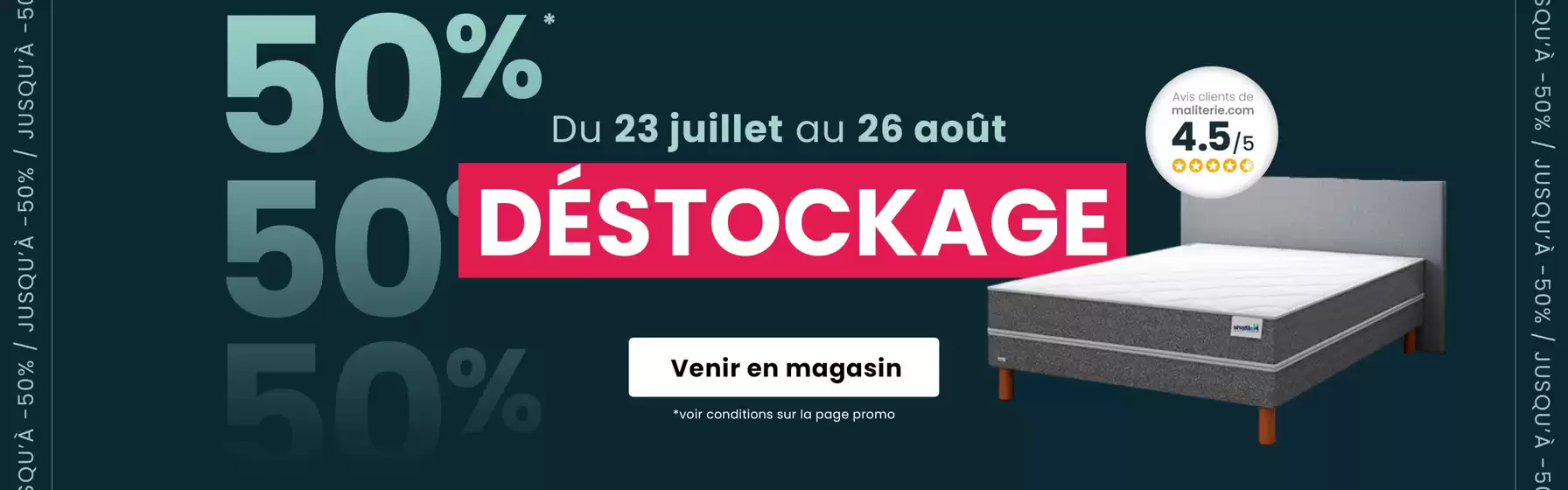 Destockage Jusqu'à -50%