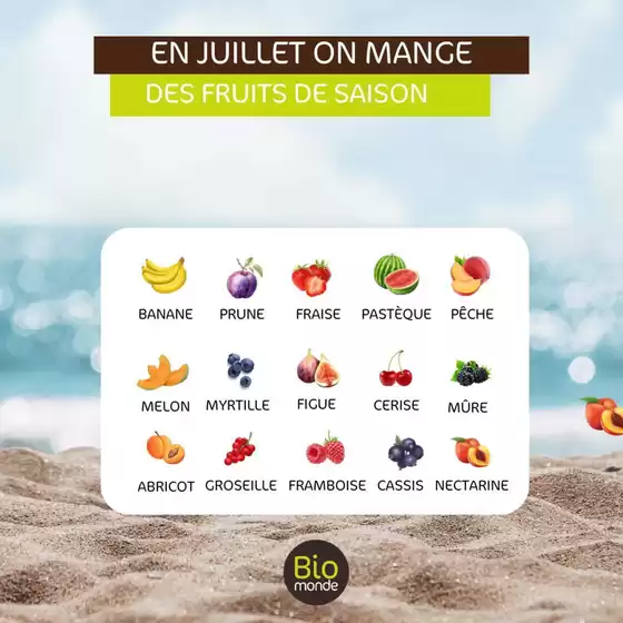 Juillet fruits & legumes