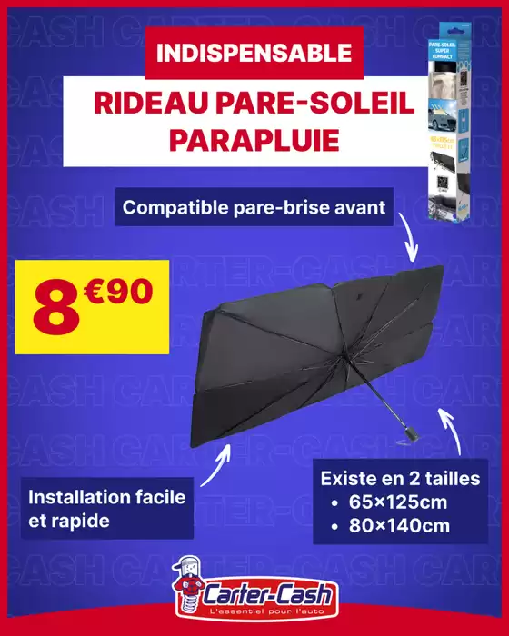 Le pare-soleil parapluie, c’est l’astuce anti-chaleur à toujours avoir dans sa voiture.