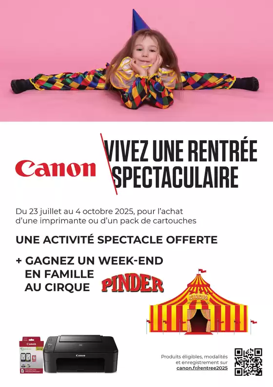 Une activité spectacle offerte avec Canon
