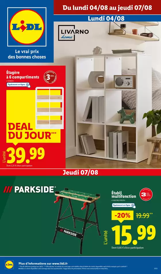 Catalogue Lidl à Piscop | Découvrez notre large choix de produits bricolage et accessoires pour animaux, à prix Lidl | 2025-08-04T00:00:00.000Z - 2025-08-07T00:00:00.000Z