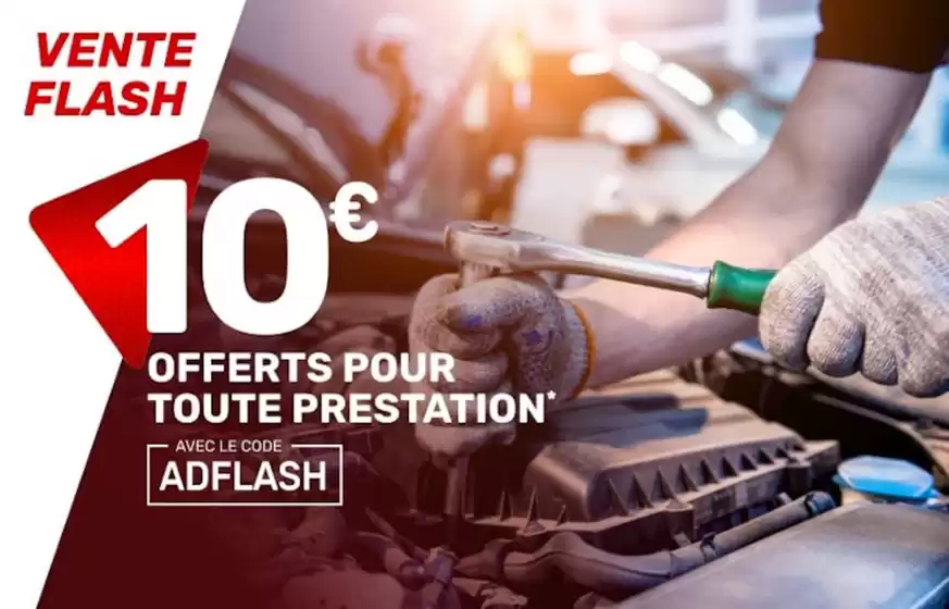 Avec le code promo ADFLASH, faites réparer votre voiture pour pas cher