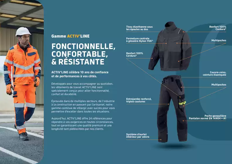 DES VÊTEMENTS DE TRAVAIL CONÇUS POUR SE DÉPASSER