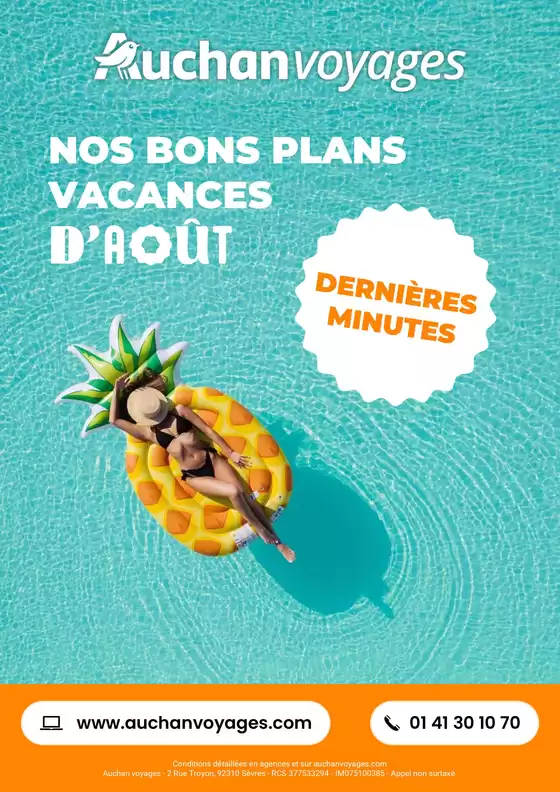 Auchan voyages : bons plans vacances d'août !