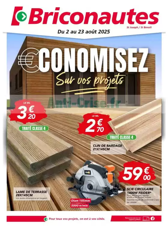 Catalogue Les Briconautes à Lille | Economisez Sur vos projets | 2025-08-02T00:00:00.000Z - 2025-08-23T00:00:00.000Z