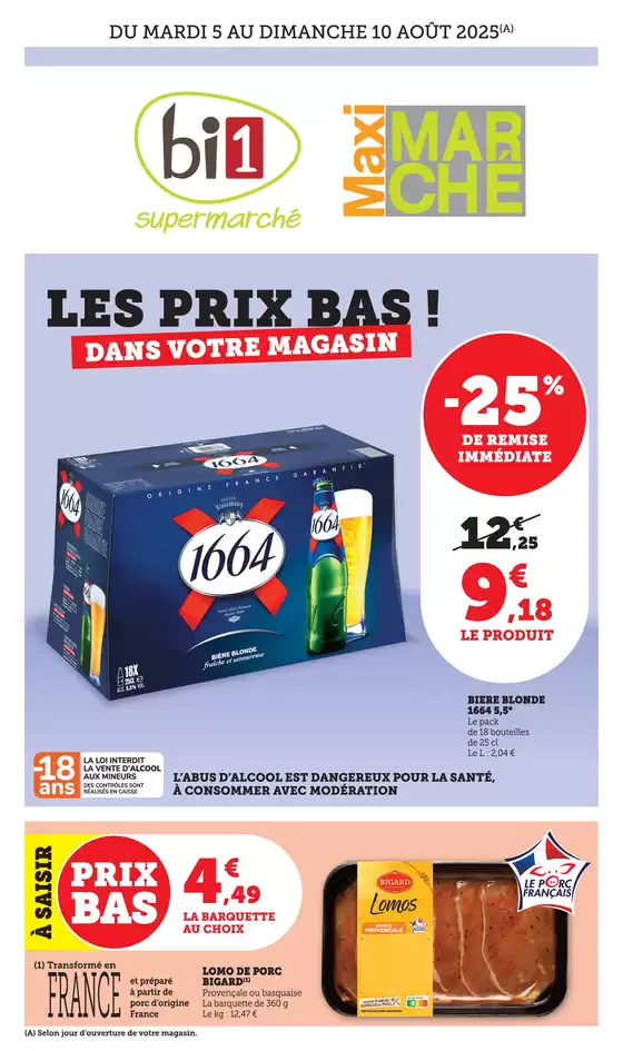LES PRIX BAS ! DANS VOTRE MAGASIN