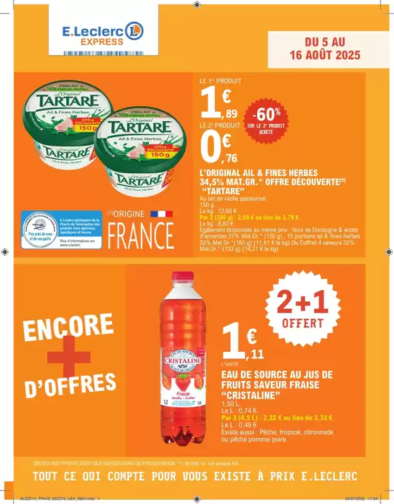 Catalogue E.Leclerc Express à Drusenheim | TRAFIC POUVOIR ACHAT 10 - Express | 2025-08-05T00:00:00.000Z - 2025-08-16T00:00:00.000Z