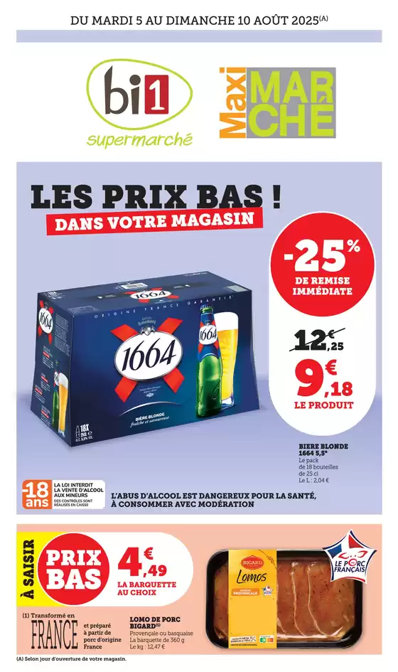 Catalogue Bi1 à Autun | LES PRIX BAS ! | 2025-08-05T00:00:00.000Z - 2025-08-10T00:00:00.000Z