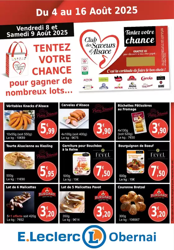 Catalogue E.Leclerc à Pau | Club des Saveurs dAlsace | 2025-08-04T00:00:00.000Z - 2025-08-16T00:00:00.000Z