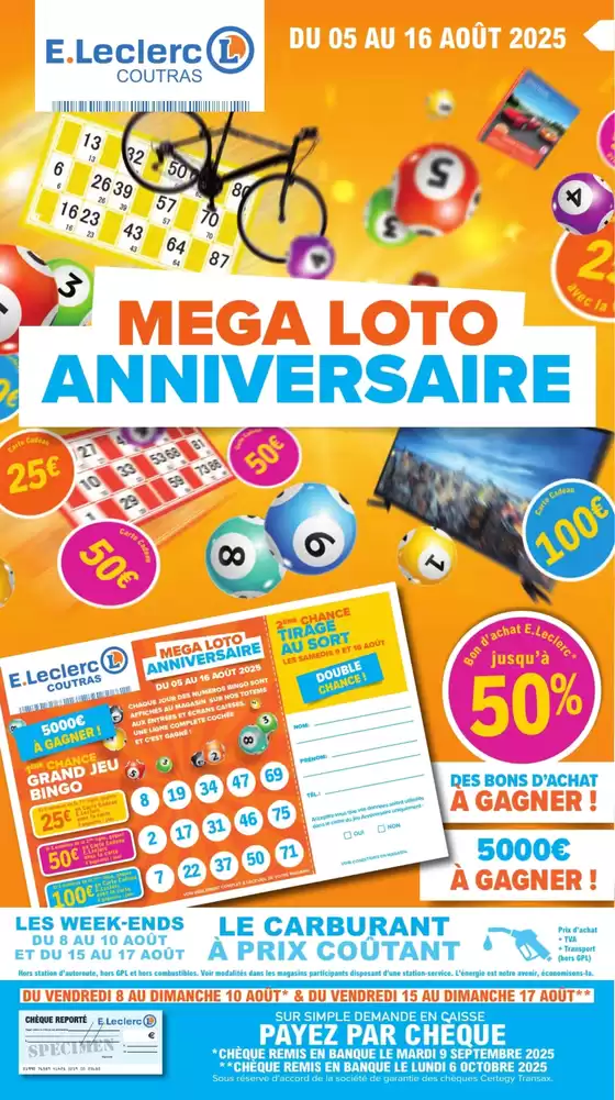 Catalogue E.Leclerc à Ahun | ANNIVERSAIRE MAGASIN 2025 | 2025-08-05T00:00:00.000Z - 2025-08-17T00:00:00.000Z