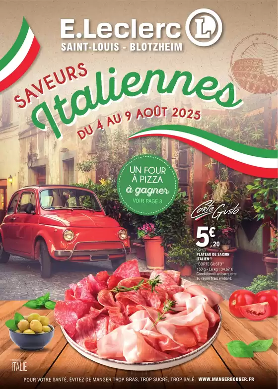 Catalogue E.Leclerc à Blotzheim | Semaine Italienne #2 | 2025-08-04T00:00:00.000Z - 2025-08-09T00:00:00.000Z