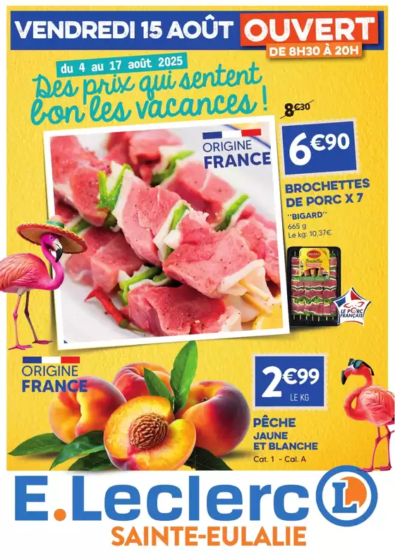 Catalogue E.Leclerc à Talence | Des prix qui sentent bon les vacances | 2025-08-04T00:00:00.000Z - 2025-08-17T00:00:00.000Z