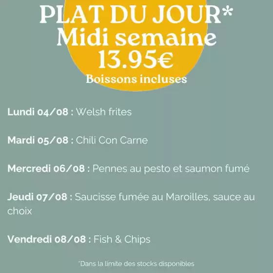 Catalogue Crocodile à Viry-Châtillon | Plat Du Jour | 2025-08-04T00:00:00.000Z - 2025-08-08T00:00:00.000Z