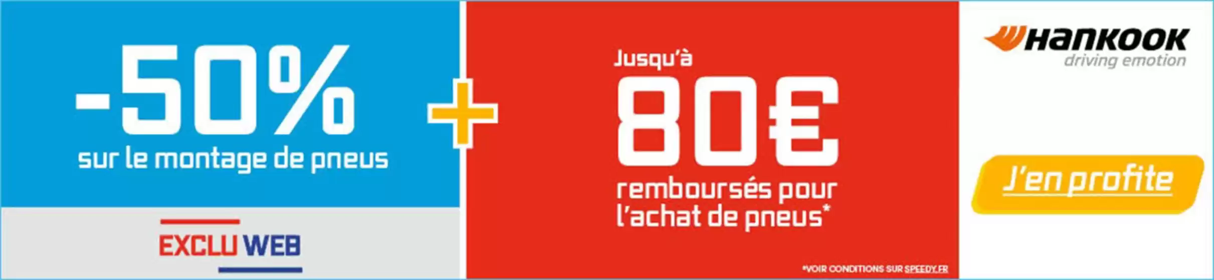 Pneus Hankook : jusqu'à 80€ remboursés