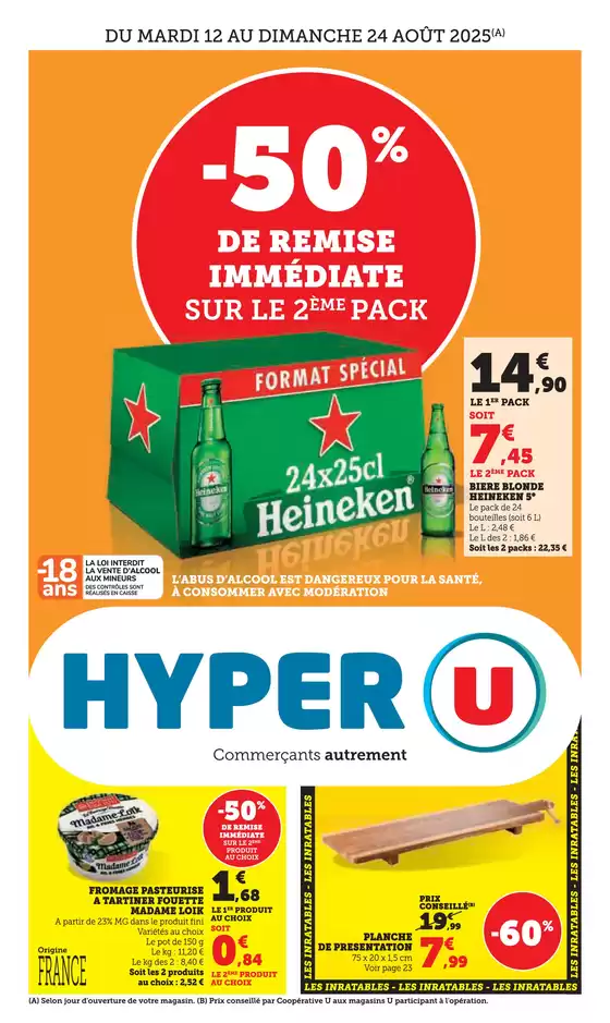 Catalogue Hyper U à Malvillers | C'est l'été ! | 2025-08-12T00:00:00.000Z - 2025-08-24T00:00:00.000Z