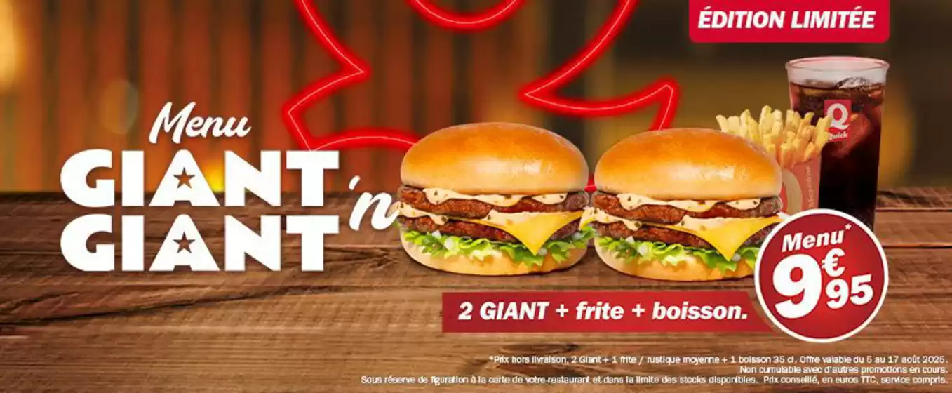 Catalogue Quick à Pessac | Menu Giant’N Giant | 2025-08-06T00:00:00.000Z - 2025-08-17T00:00:00.000Z