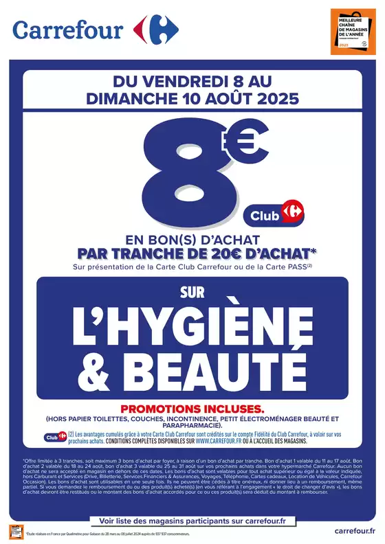 Catalogue Carrefour Drive à Guingamp | OPERATION BON D’ACHAT | 2025-08-08T00:00:00.000Z - 2025-08-10T00:00:00.000Z