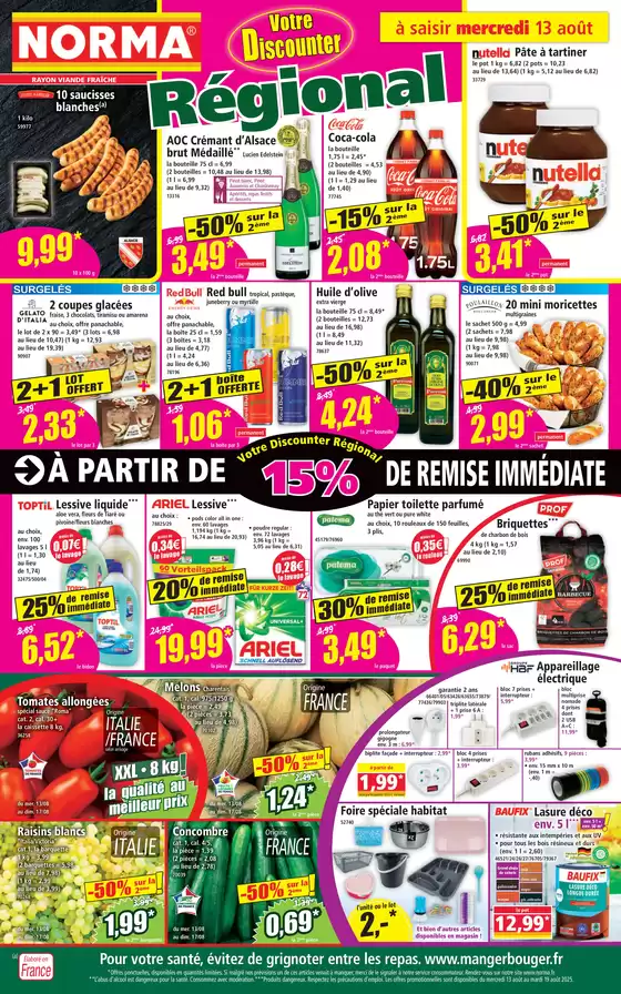 Catalogue Norma à Beaufort-en-Vallée | A partir de 15% de remise immédiate | 2025-08-13T00:00:00.000Z - 2025-08-19T00:00:00.000Z