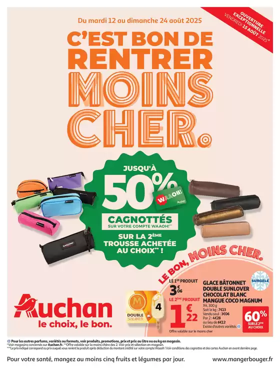 Catalogue Auchan Hypermarché à Villeurbanne | C'est bon de rentrer moins cher  | 2025-08-12T00:00:00.000Z - 2025-08-24T00:00:00.000Z