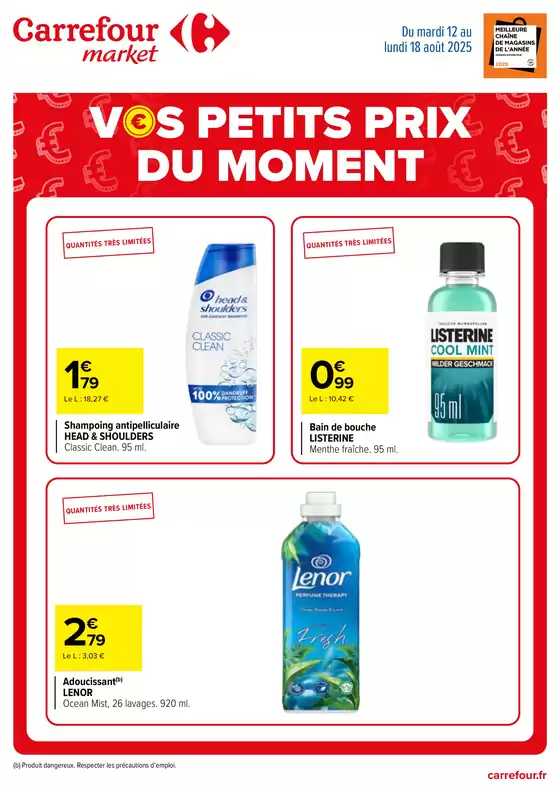 Catalogue Carrefour Market à Toulon | VOS PETITS PRIX DU MOMENT | 2025-08-12T00:00:00.000Z - 2025-08-18T00:00:00.000Z