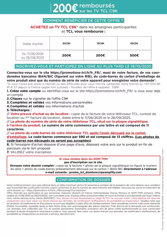 OFFRE TCL : jusqu'à 500€ remboursés !