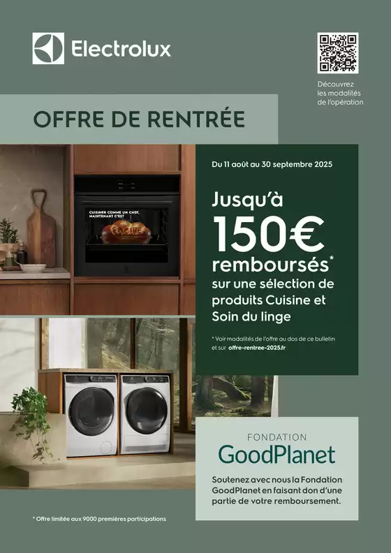 Electrolux OFFRE DE RENTRÉE