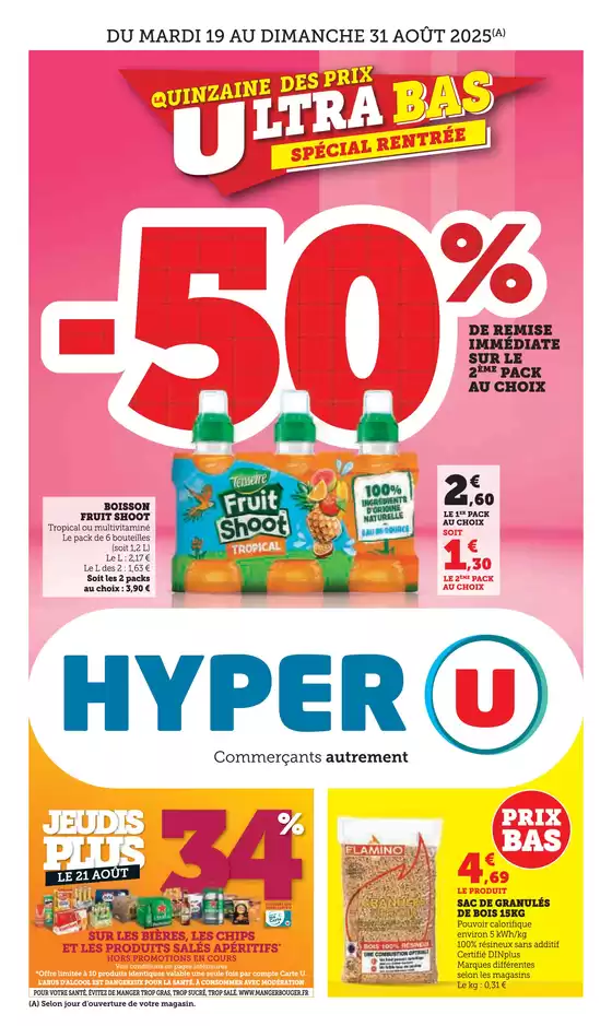 Catalogue Hyper U à Brest | Quinzaine Commerçante | 2025-08-19T00:00:00.000Z - 2025-08-31T00:00:00.000Z