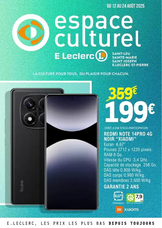 Catalogue E.Leclerc | 25C917LR | 2025-08-12T00:00:00.000Z - 2025-08-24T00:00:00.000Z