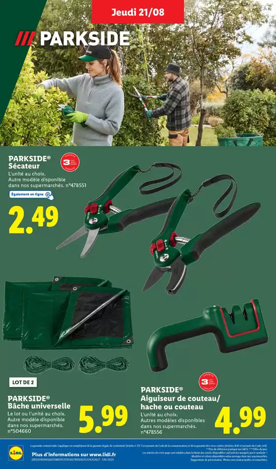Chez Lidl, retrouvez une sélection de produits pour entretenir et équiper votre jardin !
