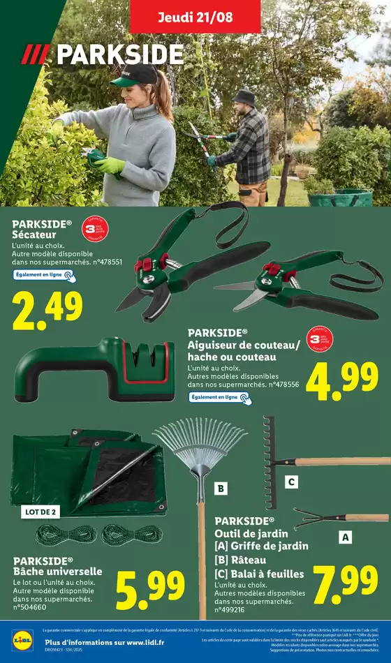 Chez Lidl, retrouvez une sélection de produits pour entretenir et équiper votre jardin !