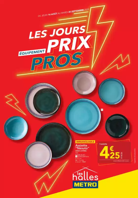 Catalogue Metro à Villeneuve-la-Garenne | Metro Les jours prix pros équipement | 2025-08-14T00:00:00.000Z - 2025-09-30T00:00:00.000Z