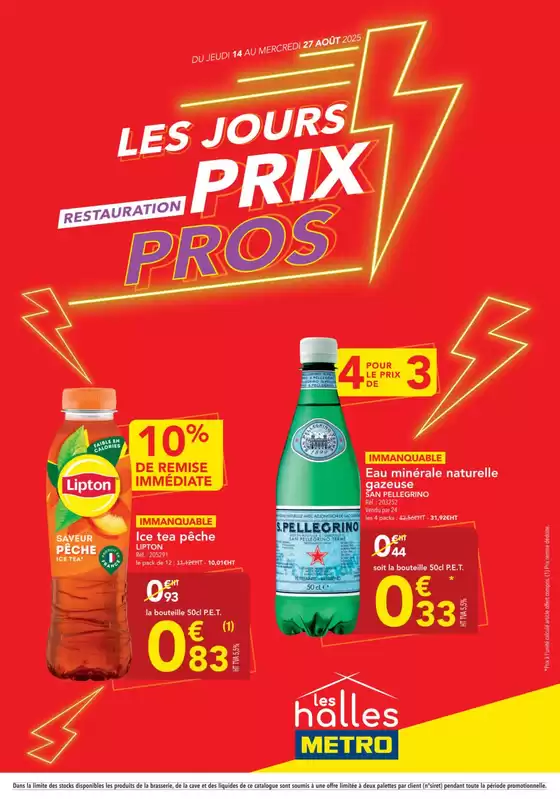Catalogue Metro à Villeneuve-la-Garenne | Metro Les jours prix pros Restauration | 2025-08-14T00:00:00.000Z - 2025-08-27T00:00:00.000Z