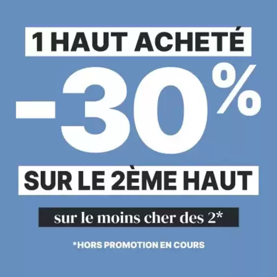 -30% sur le 2ème haut