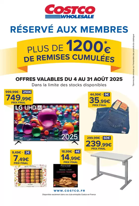Catalogue Costco à Annemasse | RÉSERVÉ AUX MEMBRES | 2025-08-14T00:00:00.000Z - 2025-08-31T00:00:00.000Z