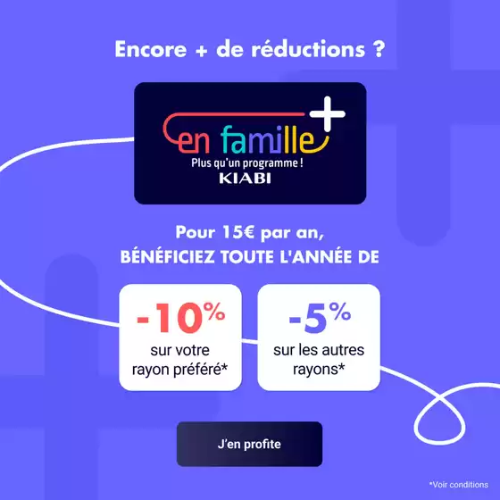 Pour 15€ par an, bénéficiez toute l'année de