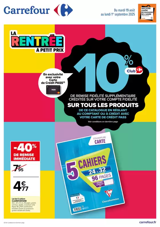 LA RENTRÉE À PETIT PRIX