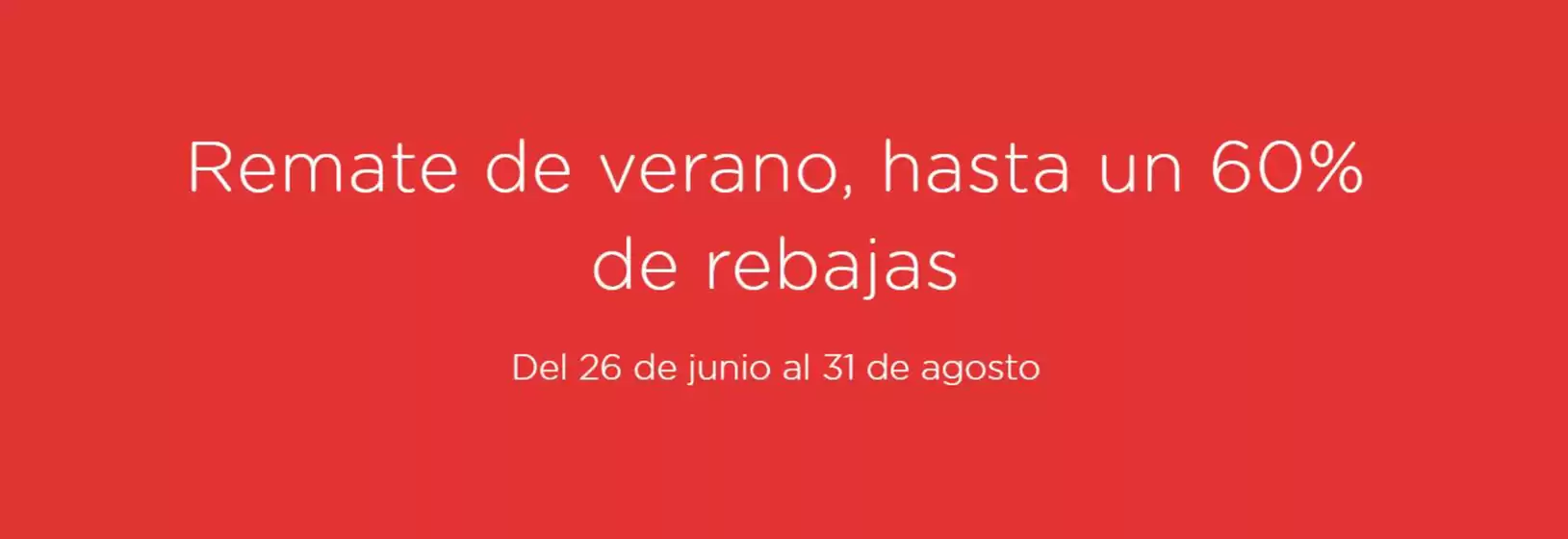 Remate de verano, hasta un 60% de rebajas