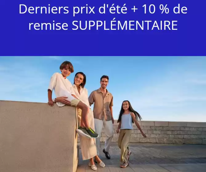 Derniers prix d'été + 10 % de remise SUPPLÉMENTAIRE