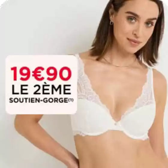 19€90 le 2ème soutien-gorge